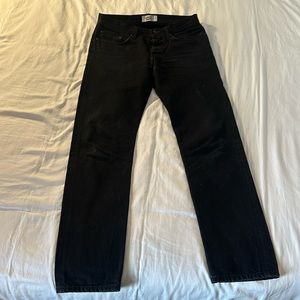 Naked & Famous Weird Guy Solid Black Selvedge 33